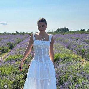 Frankie’s Bikinis Christabelle Ruffle Maxi Dress- NWT- size small